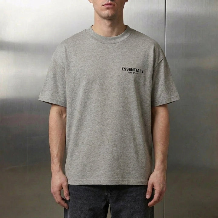 Fear of God Essentials T-Shirt 'Dark Heather Oatmeal' (SS22)
