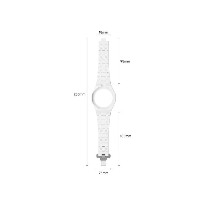 Swatch X Audemars Piget Royal Pop Bioceramic Watch Strap 'Huit Blanc'