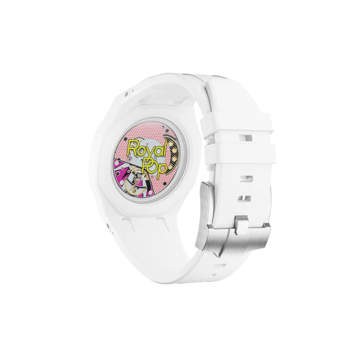 Swatch X Audemars Piguet Royal Pop Silicone Watch Strap 'Huit Blanc'