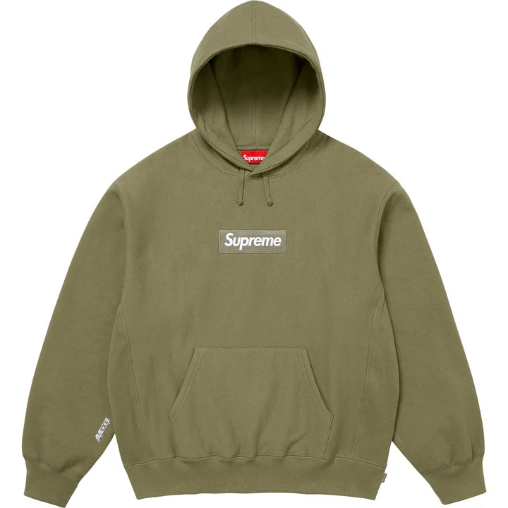 Supreme Box Logo Hooded Sweatshirt ‘Light Olive” FW25
