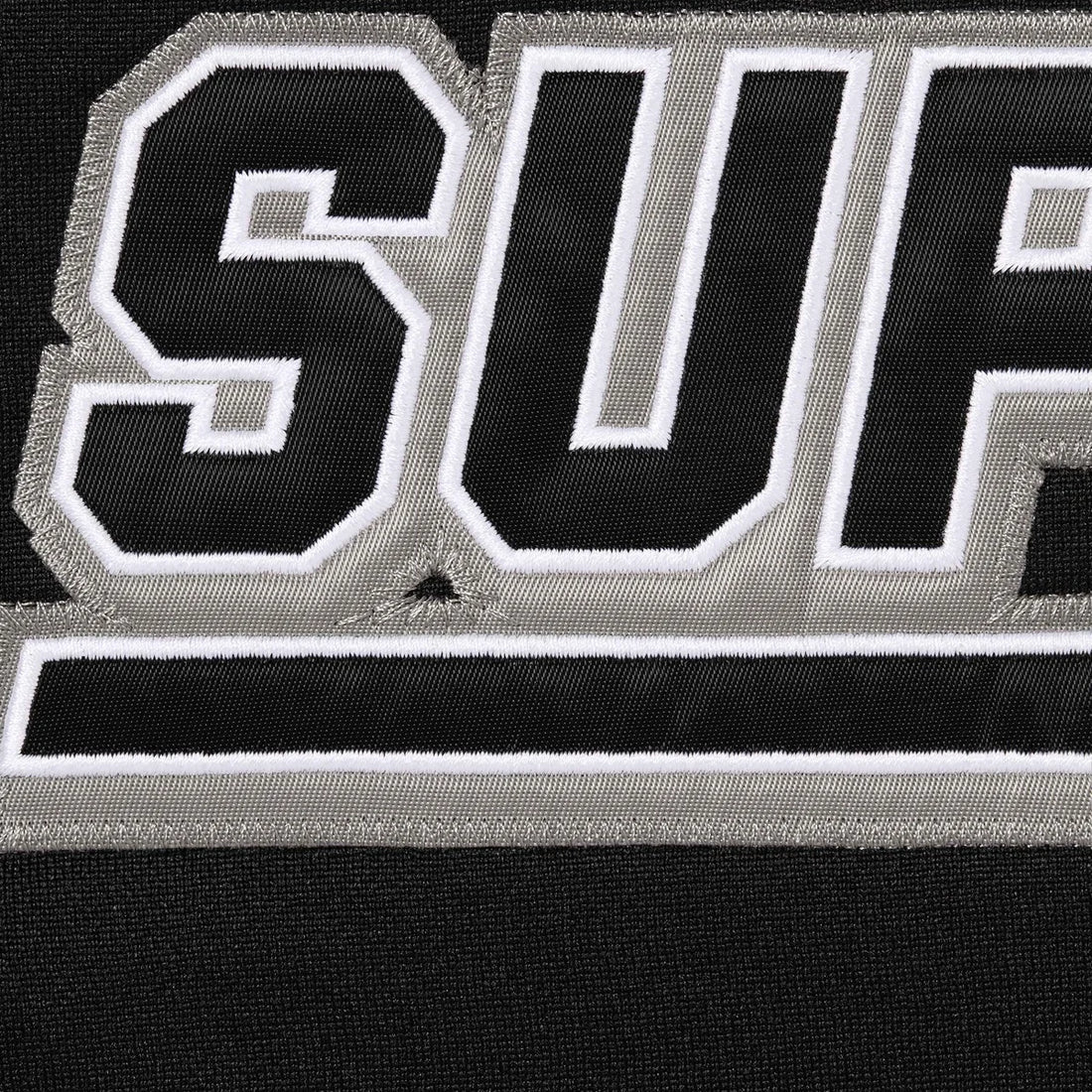 Supreme Football Zip Up Hoodie Black | FW25 | Hoodlums UK