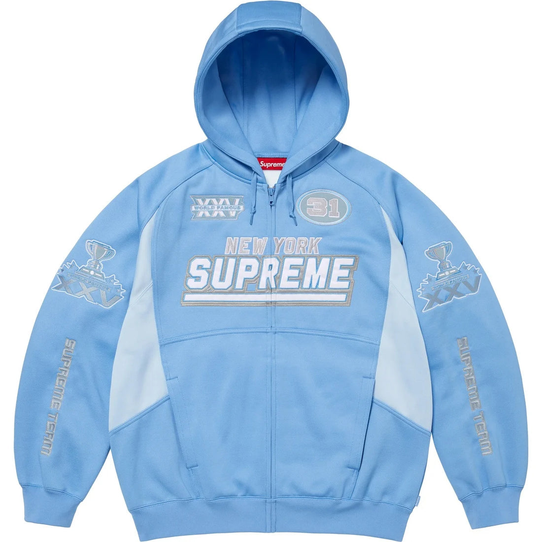 SUPREME パーカー Lサイズ ライトブルー Supreme Football Zip Up Hoodie Light Blue FW25 | Tackle Twill