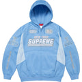 SUPREME FOOTBALL ZIP UP HOODED SWEATSHIRT LIGHT BLUE