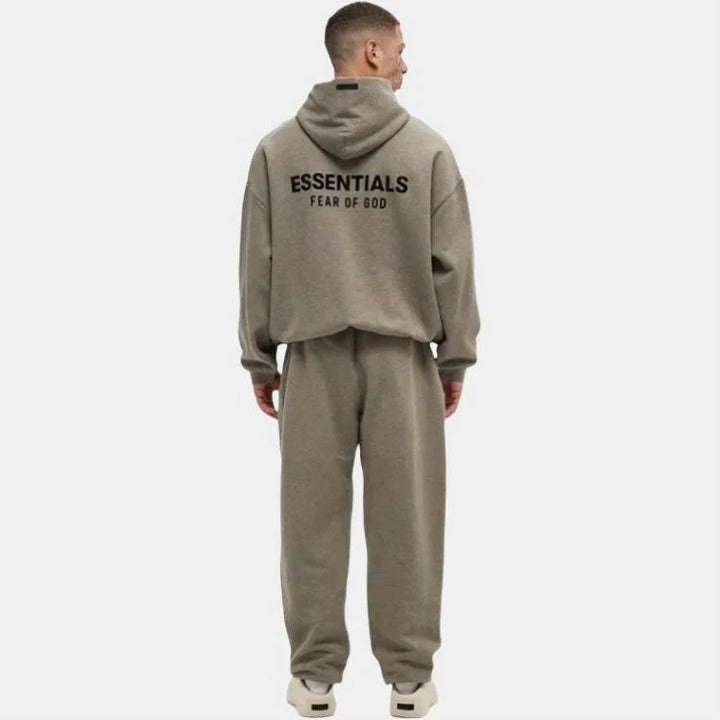 Fear Of God Essentials Fleece Heather Grey Tracksuit (FW24)