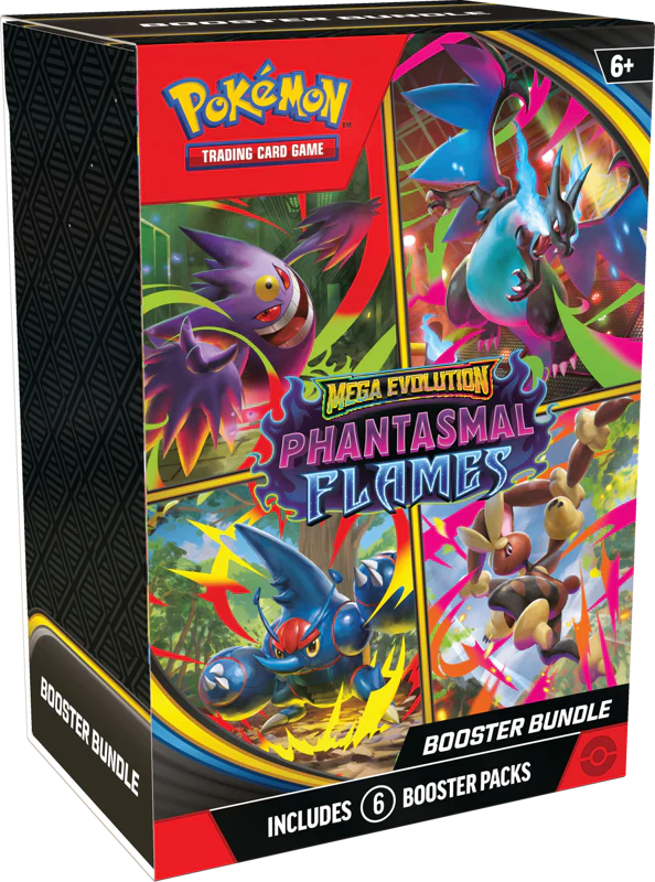 Pokemon TCG Mega Evolution Phantasmal Flames Booster Bundle (6 Packs)