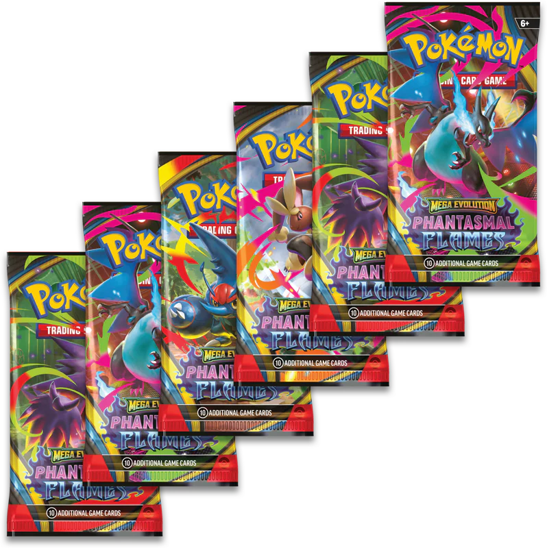 Pokemon Mega Evolution Phantasmal Flames Booster Bundle (PK6)