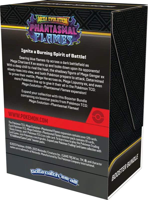 Pokemon Mega Evolution Phantasmal Flames Booster Bundle (PK6)