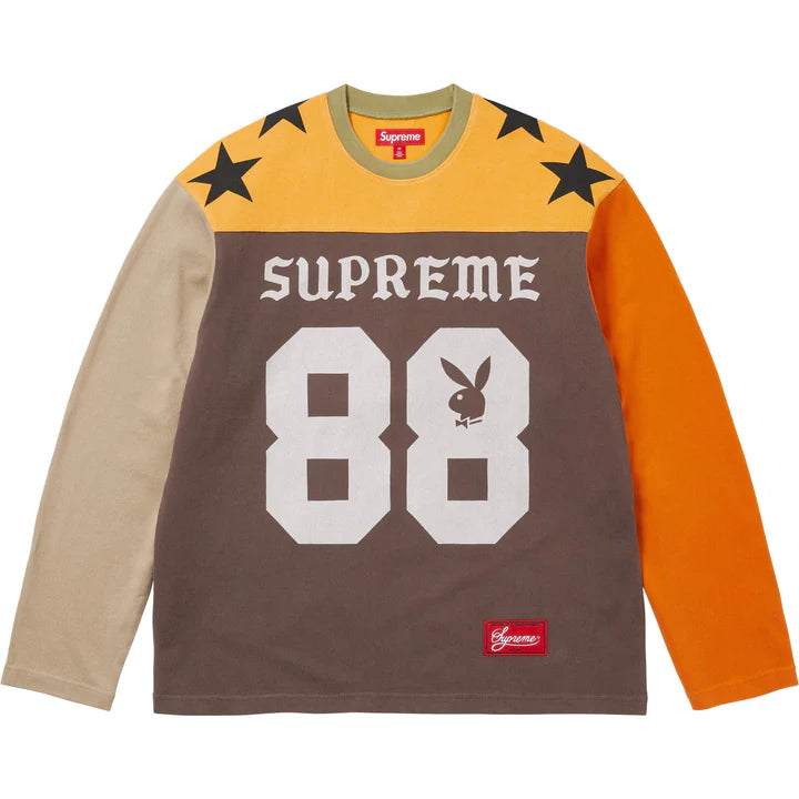 Supreme x Playboy L/S Football Top – Multicolour Tan