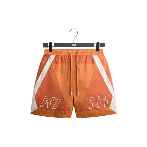 Kith Washed Nylon Turbo Short - Clementine (SS26)