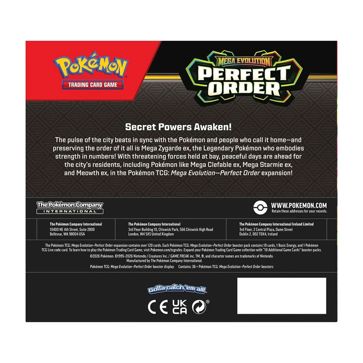 Pokemon TCG Mega Evolution 'Perfect Order' Booster Display Box (36 Packs)