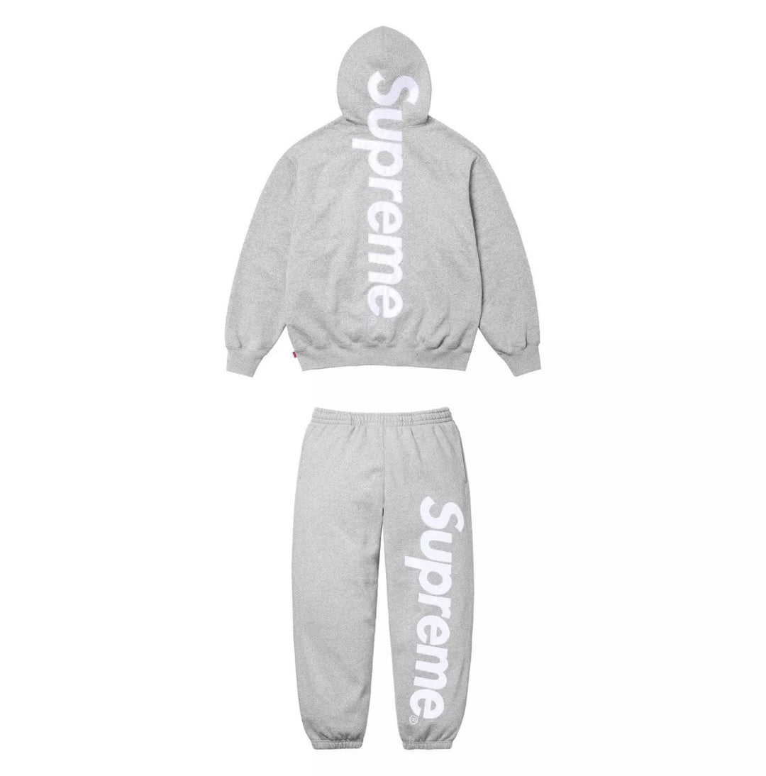 Supreme Satin Applique Hooded Sweatshirt & Sweatpant Set Supreme Satin Applique Hooded Sweatshirt & Sweatpant Set