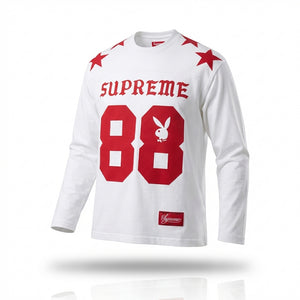 Supreme x Playboy L/S Football Top 'White'
