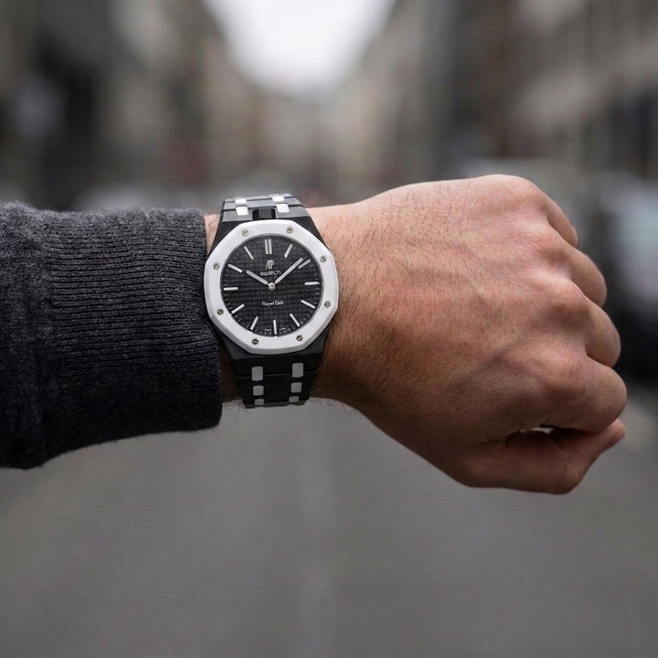 Swatch X Audemars Piguet Royal Pop Bioceramic Watch Strap 'Black White'