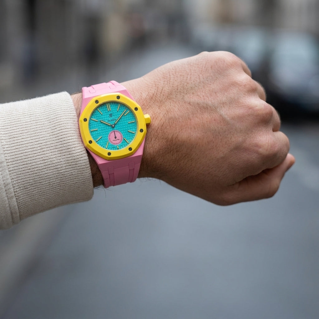 Swatch X Audemars Piguet Royal Pop Silicone Watch Strap 'OTG ROZ'