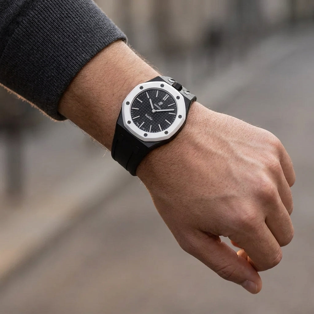 Swatch X Audemars Piguet Royal Pop Silicone Watch Strap 'Ochro Negro'