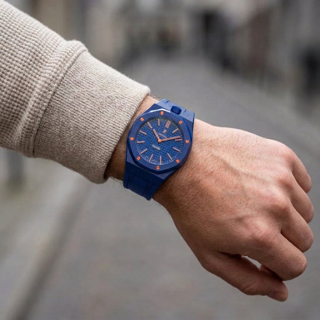 Swatch X Audemars Piguet Royal Pop Silicone Watch Strap 'Orenji Hachi'