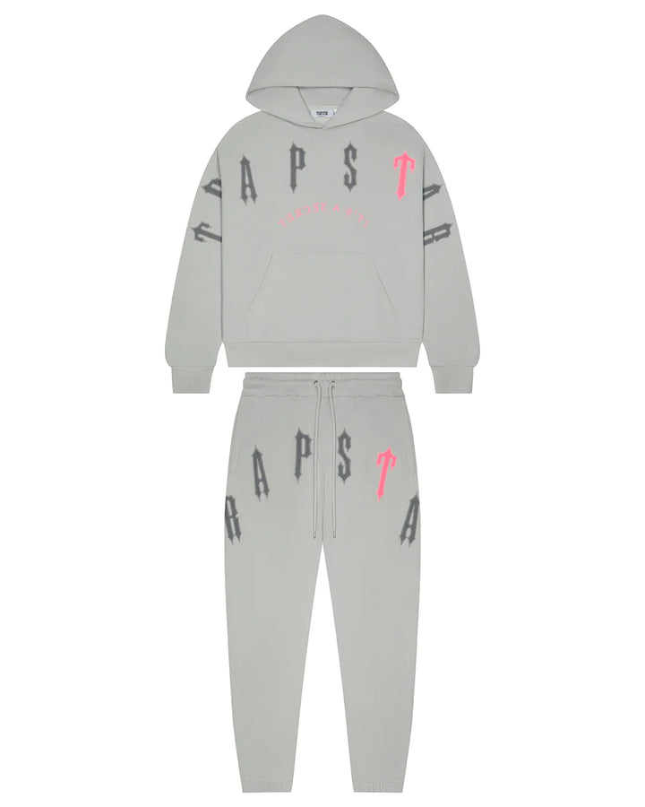 Trapstar Irongate Arch Chenille 2.0 Tracksuit - Grey/Pink