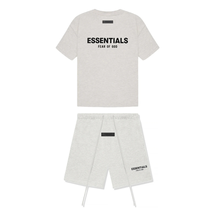 Fear of God Essentials Short Set 'Light Heather Oatmeal '(SS22)