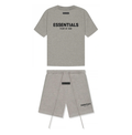 Fear of God Essentials Short Set 'Dark Heather Oatmeal' (SS22)