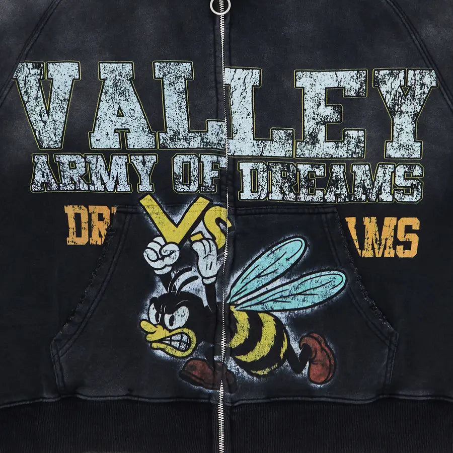 Valley Dreams - Vale Forever Army Zip Up 'Black'