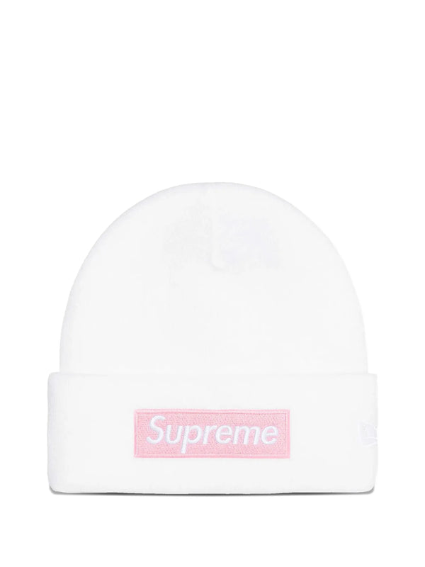Supreme New Era Box Logo Beanie White