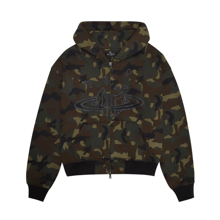 Broken Planet Market Camo Planet Zip Up Hoodie