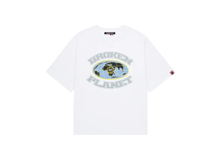 Broken Planet Grid T-Shirt Snow White