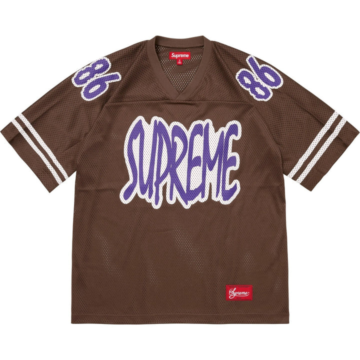 Supreme Reflective Football Jersey Brown