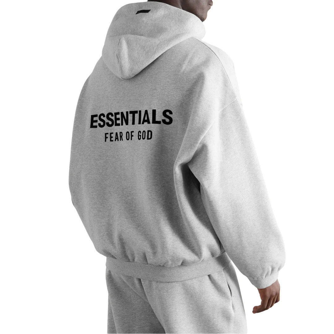 FEAR OF GOD ESSENTIALS LIGHT HEATHER GREY TRACKSUIT (FW24)