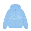 Broken Planet Zip Up Hoodie Sky Blue