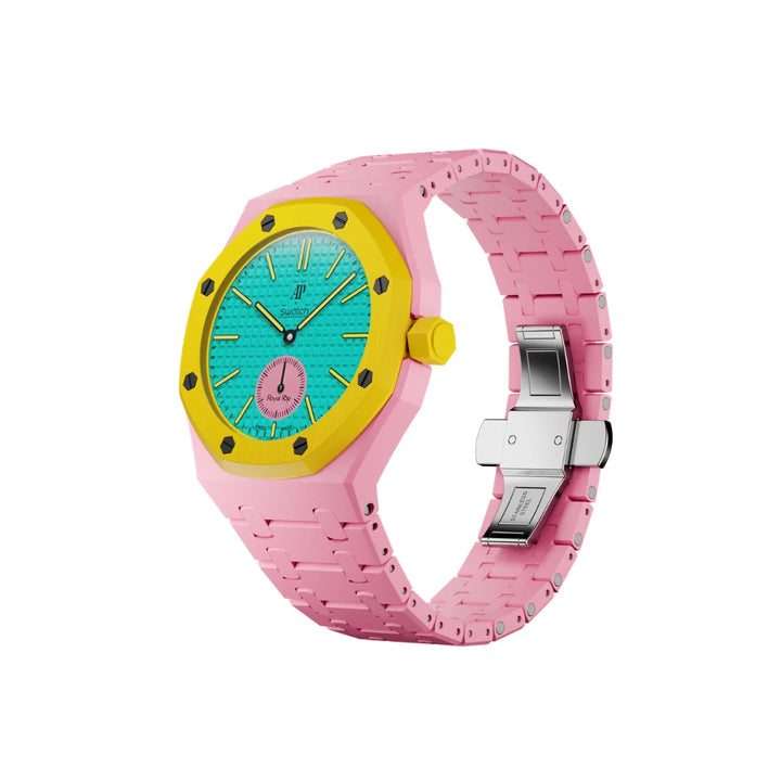 Swatch X Audemars Pink Royal Pop Bioceramic Watch Strap 'OTG ROZ'