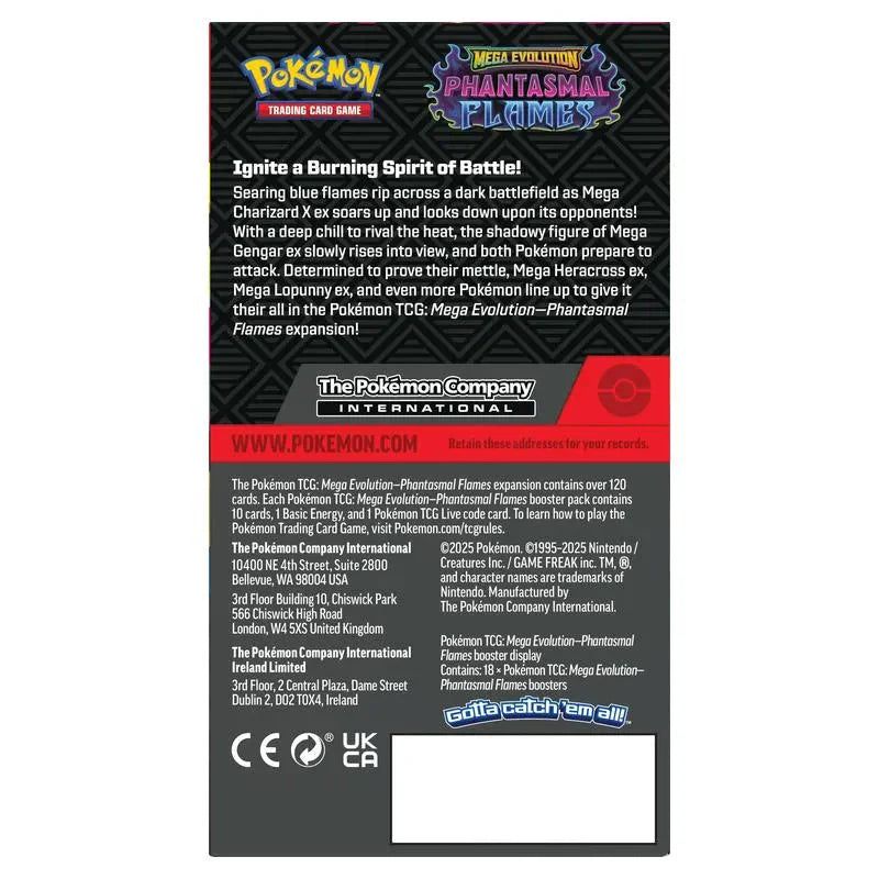 Pokemon TCG Phantasmal Flames Half Booster Box 18 Packs