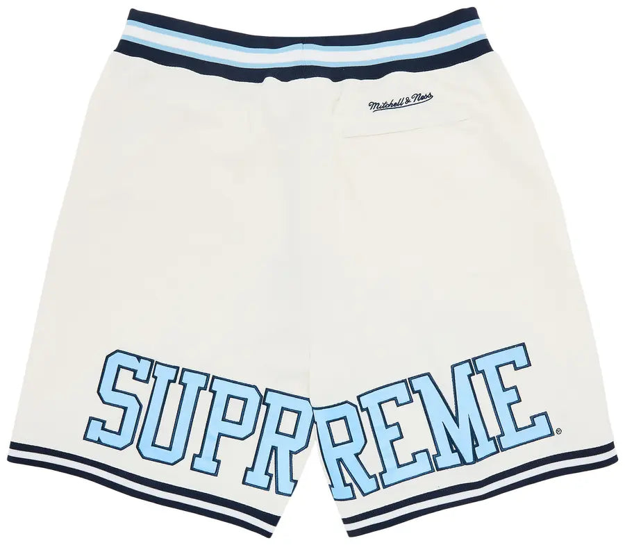 Supreme x Mitchell & Ness NCAA Basketball Short 'White'