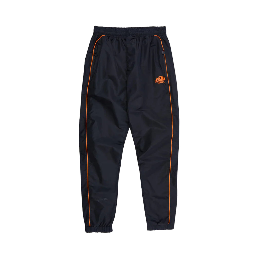 Syna World Logo Shell Tracksuit - Black / Orange