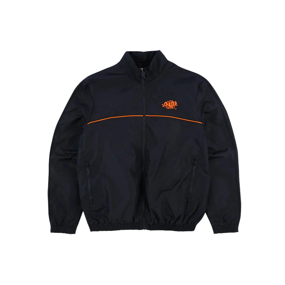 Syna World Logo Shell Tracksuit 'Black / Orange' – HOODLUMS UK