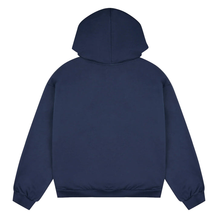 Broken Planet Zip-Up Deep Navy Hoodie